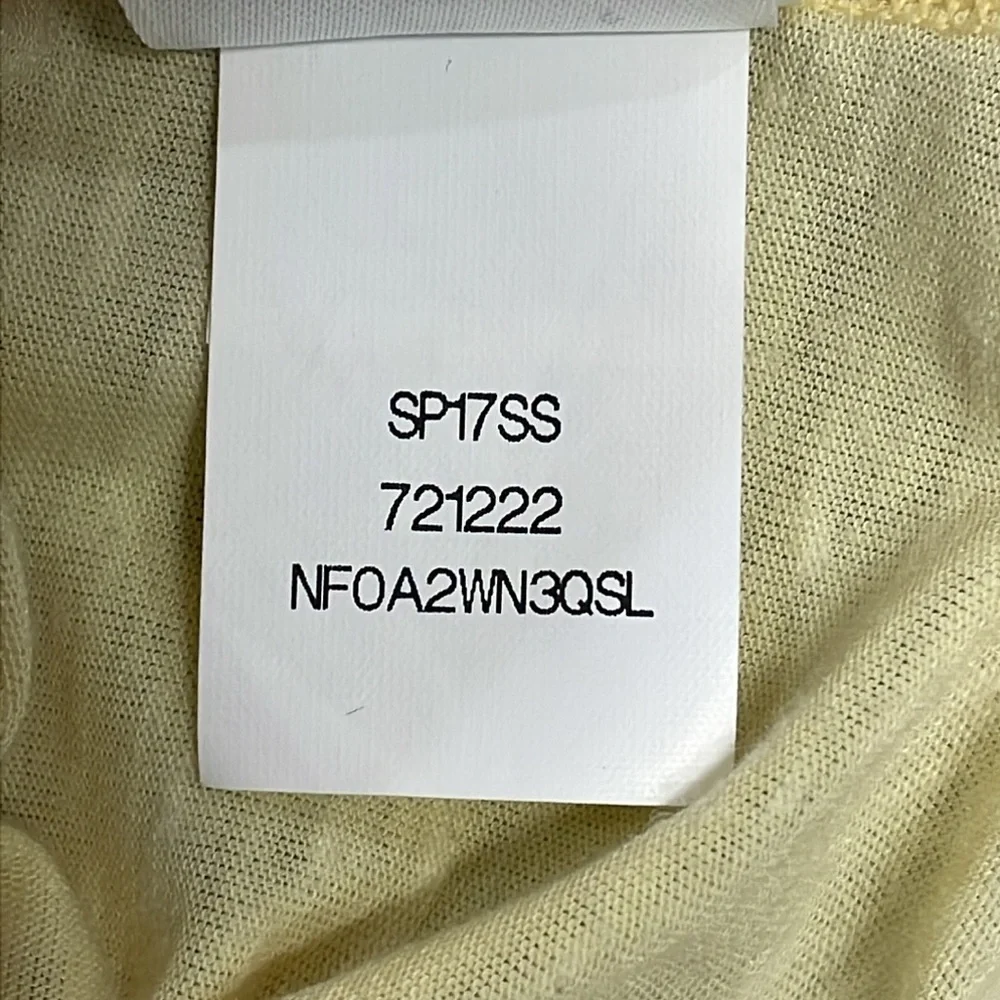 The North Face V-Neck Slub Cap Sleeve Tee Yellow M - Picture 11 of 12